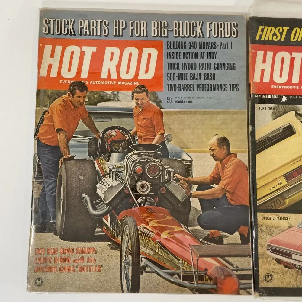 Vtg Hot Rod Mag Lot 1965–1969 Muscle Cars Drag Racing Garlits